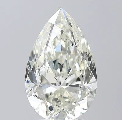 4.20ct K SI2 Rare Carat Ideal Cut Pear Diamond