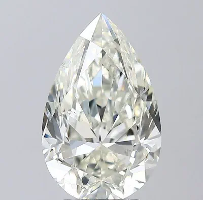 4.20ct K SI2 Rare Carat Ideal Cut Pear Diamond