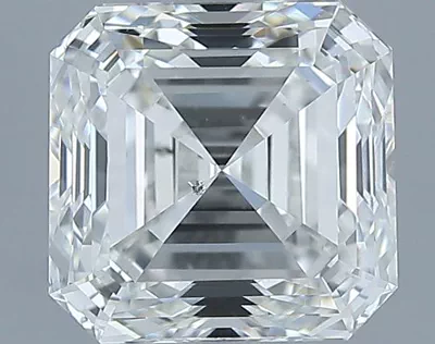 3.02ct H SI1 Rare Carat Ideal Cut Asscher Diamond