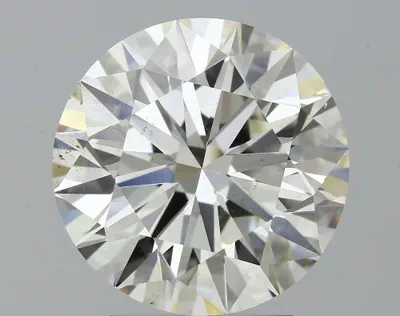 3.04ct I SI1 Rare Carat Ideal Cut Round Diamond