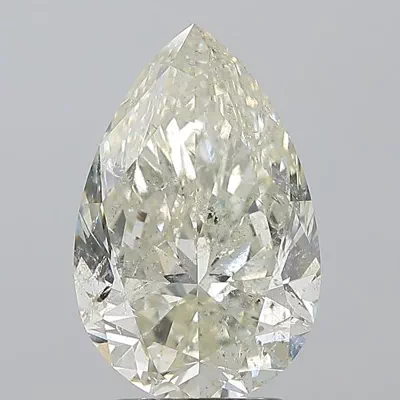 3.02ct J SI2 Rare Carat Ideal Cut Pear Diamond
