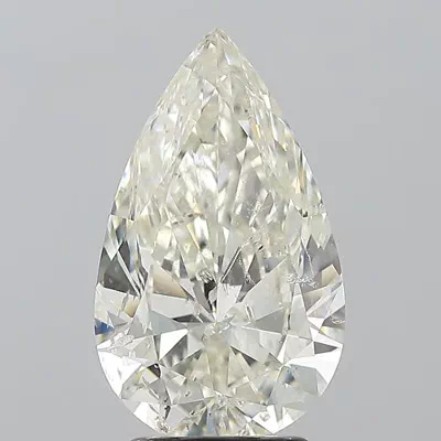 3.01ct I SI2 Rare Carat Ideal Cut Pear Diamond