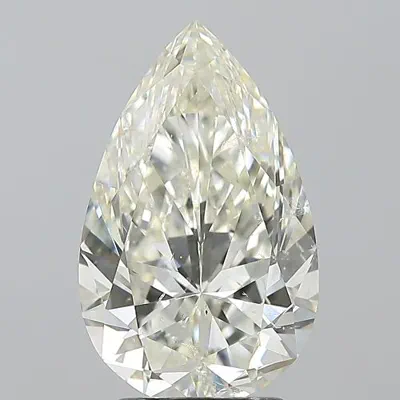 3.01ct J SI2 Rare Carat Ideal Cut Pear Diamond