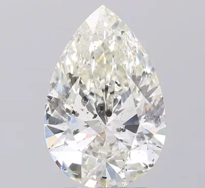 3.02ct I SI2 Rare Carat Ideal Cut Pear Diamond