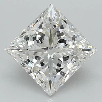 1.26ct F SI1 Rare Carat Ideal Cut Princess Lab Grown Diamond
