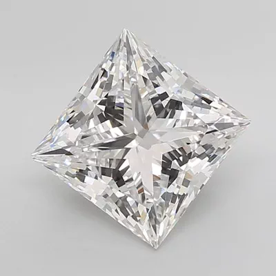 7.25ct F VS2 Rare Carat Ideal Cut Princess Lab Grown Diamond