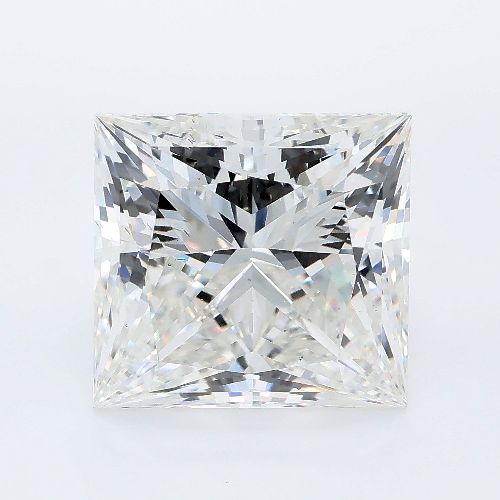 6.02ct F VS2 Rare Carat Ideal Cut Princess Lab Grown Diamond