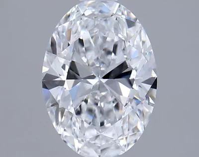 1.37ct D VS2 Rare Carat Ideal Cut Oval Lab Grown Diamond