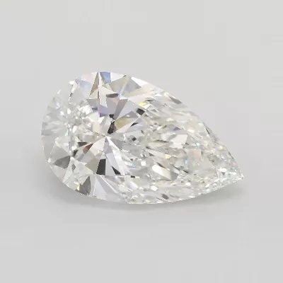12.12ct E VVS2 Rare Carat Ideal Cut Pear Lab Grown Diamond