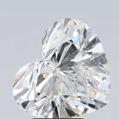 5.09ct F VS2 Rare Carat Ideal Cut Heart Lab Grown Diamond