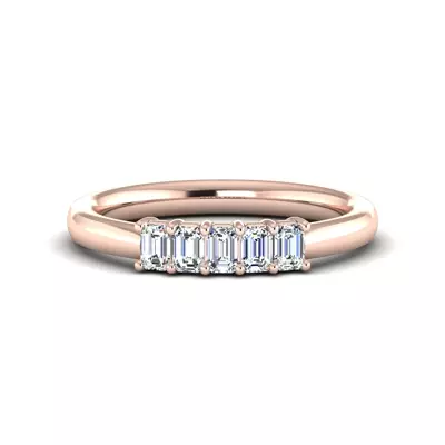 Salem 5 Stone Lab Diamond Band