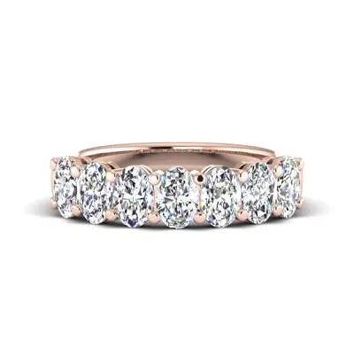 Aurelia 7 Stone Shared Prong Lab Anniversary Band