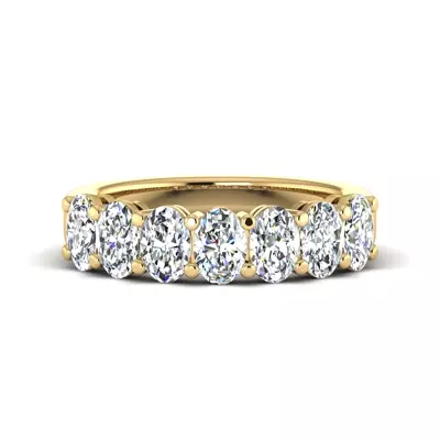 Aurelia 7 Stone Shared Prong Lab Anniversary Band