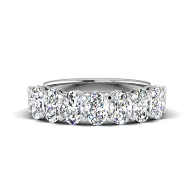 Aurelia 7 Stone Shared Prong Lab Anniversary Band