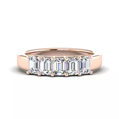 Macie 5 Stone Shared Prong Anniversary Band