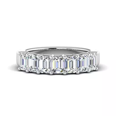 Mallory 7 Stone Shared Prong Lab Anniversary Band