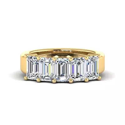 Lorelai 5 Stone Shared Prong Anniversary Band