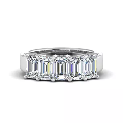 Lorelai 5 Stone Shared Prong Lab Anniversary Band