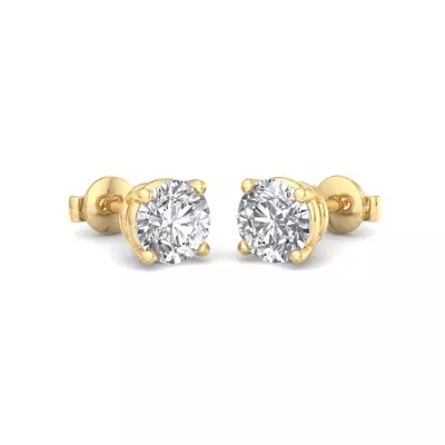 Four-Prong Guardian Back Earrings