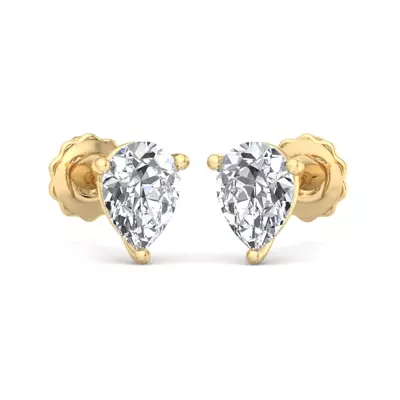 Fancy Shape Three-Prong Martini Earrings