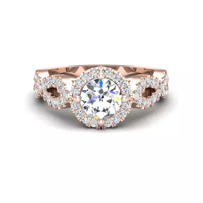 Oakley Halo Engagement Ring