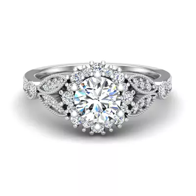 Gracelynn Halo Engagement Ring