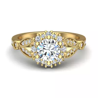 Gracelynn Halo Engagement Ring