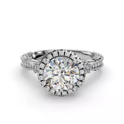 Winter Halo Engagement Ring