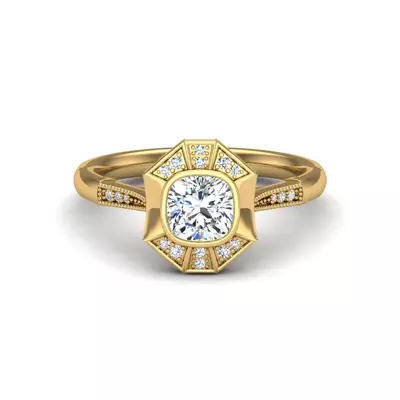 Fatima Halo Engagement Ring