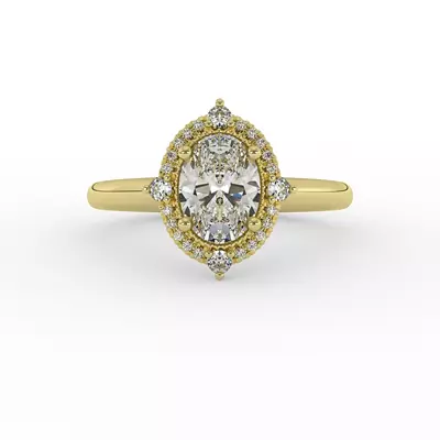 Reign Halo Engagement Ring