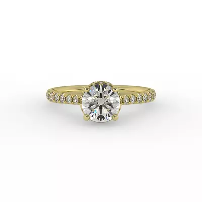 Amora Hidden Halo Engagement Ring