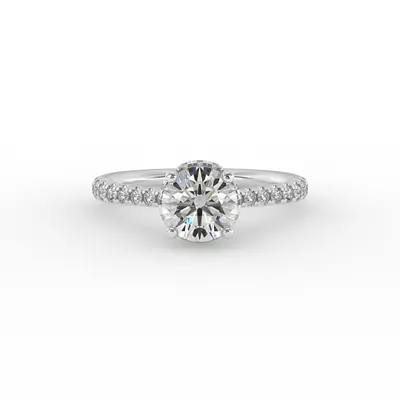 Amora Hidden Halo Engagement Ring