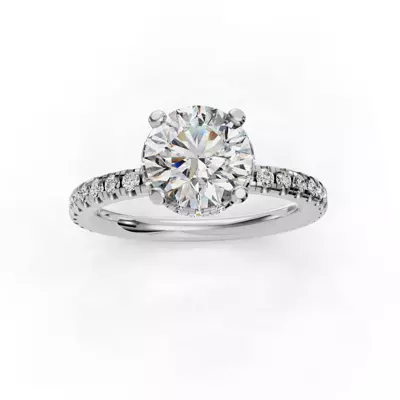Amanda Double Hidden Halo Engagement Ring
