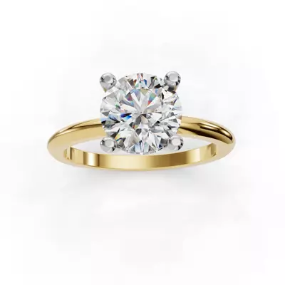 Skyler Two-Tone Hidden Halo Engagement Ring