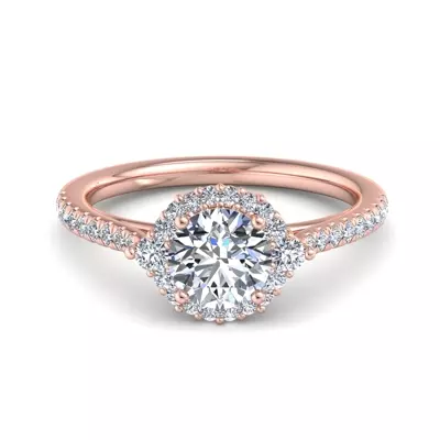 Hannah Diamond Halo Engagement Ring