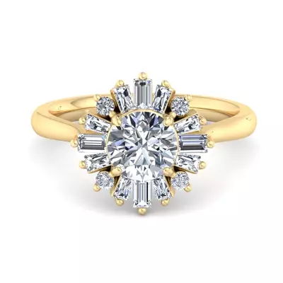 Orion Ballerina Halo Engagement Ring
