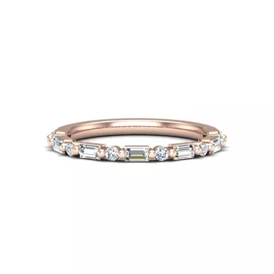 Orion Round And Baguette Diamond Band