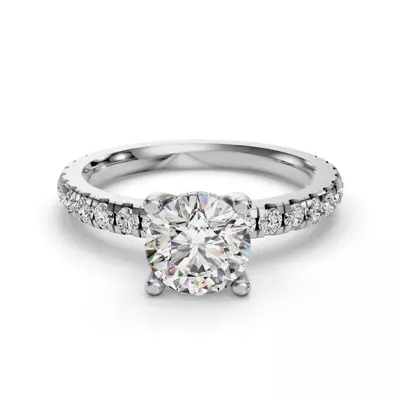 Gabriella Majestic Pavé Hidden Halo Engagement Ring