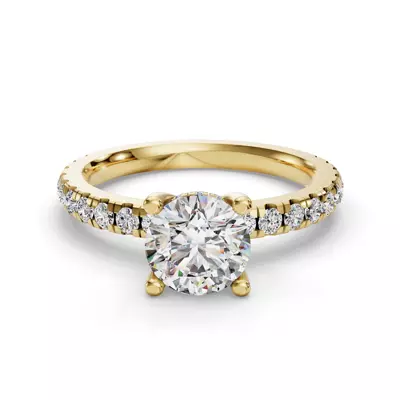 Gabriella Majestic Pavé Hidden Halo Engagement Ring