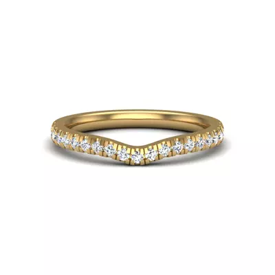 Daisy Curved Pavé Band