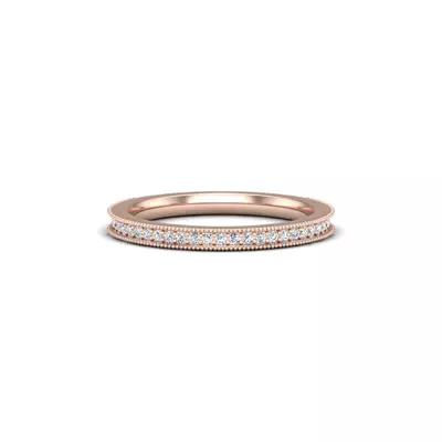 Ryleigh Milgrain Pave Band