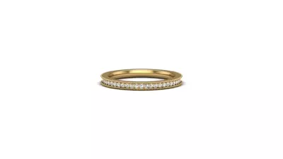 Ryleigh Milgrain Pave Band