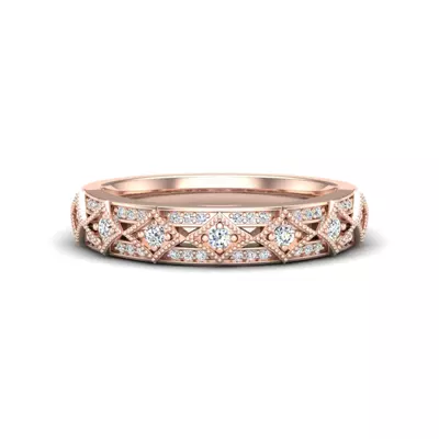 Paige Art Deco Diamond Band