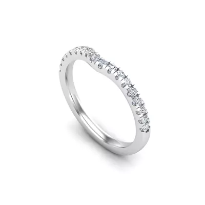 Emelia Curved Pave Band