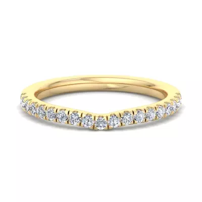 Jaliyah Curved Pavé Band