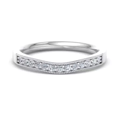 Xiamora Pavé And Migraing Curved Band