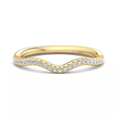 Kaliyah Curved Pavé Band