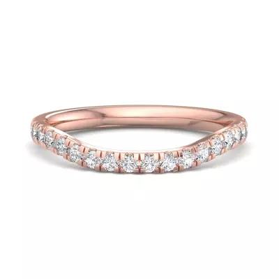 Abby Curved Pavé Band