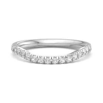 Abby Curved Pavé Band