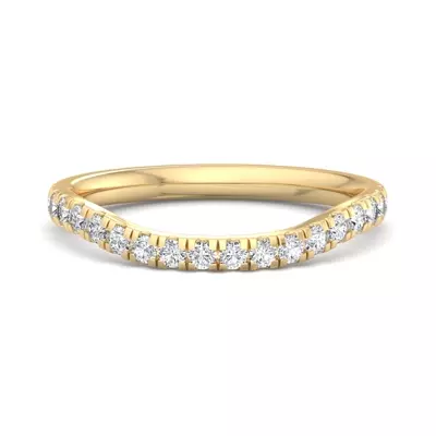 Abby Curved Pavé Band